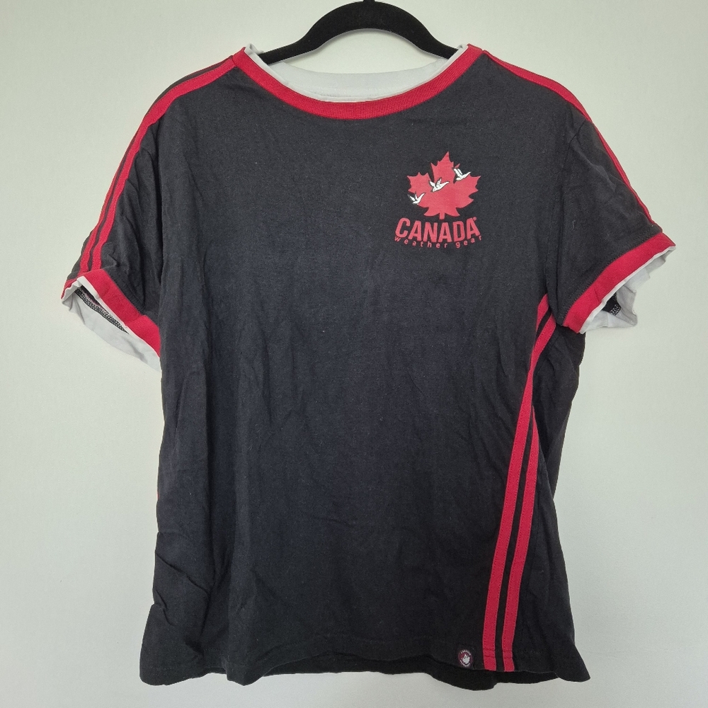 Canada Weather Gear Black and Red T-Shirt